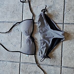 2 Piece bikini - Black & White Checkered